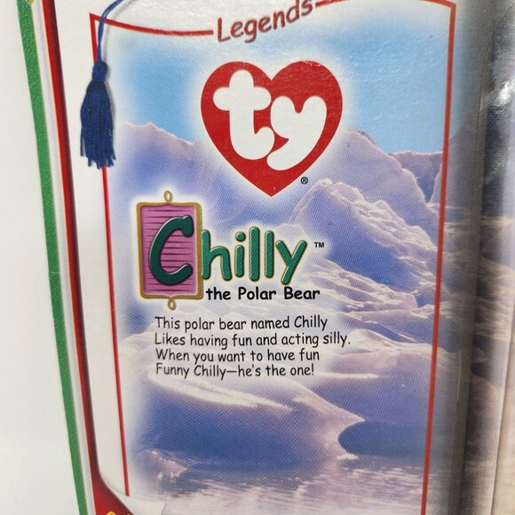 Ty Legends Teenie Beanie Baby McDonalds CHILLY The Polar Bear Plush VTG - Picture 3 of 9